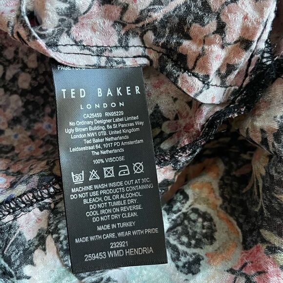 Ted Baker Hendria Ruffle-Trim Mini Dress Size 1 - Picture 12 of 13